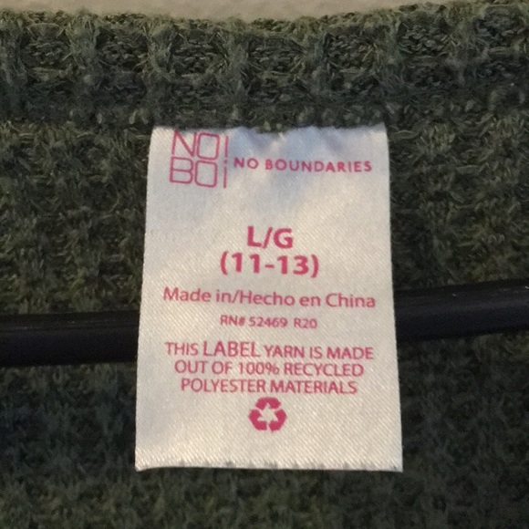 Multicolored long sleeved crop top - Picture 2 of 5